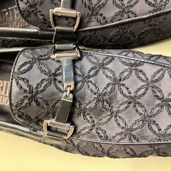 LORIBLU MADE IN ITALY LEATHER Black Slip-On Loafers with Cushioned Insole - Picture 7 of 7